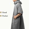 Unisex koupací pončo Homelevel, L-XL, šedá, organická bavlna, 54881.19.20