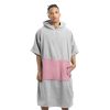 Unisex pončo Homelevel Poncho, L-XL, šedá/růžová, organická bavlna, 54881.20.20