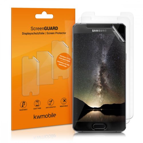 Sada 3 ks ochranných fólií pro Samsung Galaxy A5 (2016), kwmobile, Přední, Transparent, 36076.1