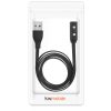 USB nabíjecí kabel pro Pebble 2SE/2+/Time, Kwmobile, černý, plastový, 38723.01