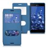 Kryt pro Sony Xperia M4 Aqua, Ekologická kůže, Modrý, 37417.17