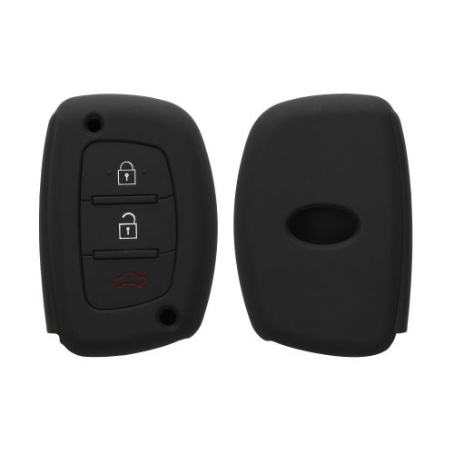 Kryt na klíče od auta pro Hyundai / Kia - 3 tlačítka - Keyless Go, silikonový, černý, 41620.01