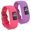 Sada 2 popruhů pro Garmin Vivofit jr. 2 / Vivofit jr., kwmobile, silikon, růžová / fialová, 41919.08