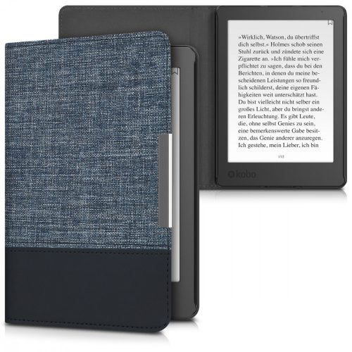 Pouzdro pro Kobo Aura Edition 2, Textile, Blue, 41182.03