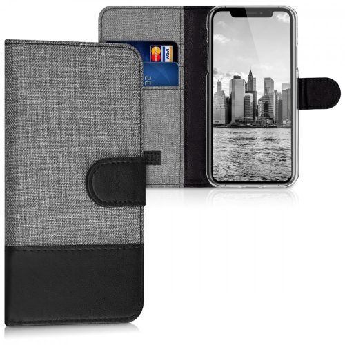 Kryt pro Apple iPhone X / iPhone XS, textil, šedý, 42501.22