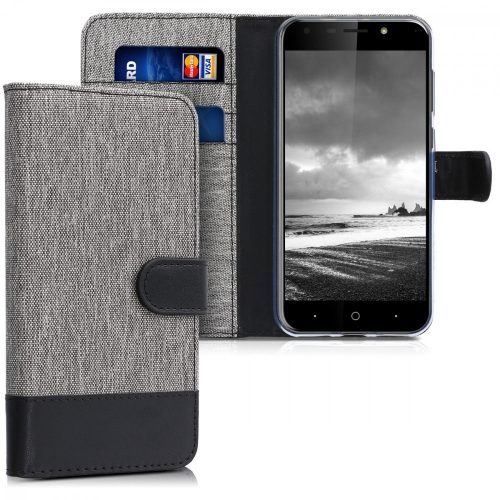 Kryt pro ZTE Blade A6, textil, šedý, 44462.22