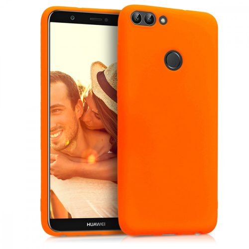 Pouzdro pro Huawei P Smart / Enjoy 7s, silikonové, oranžové, 44692.69