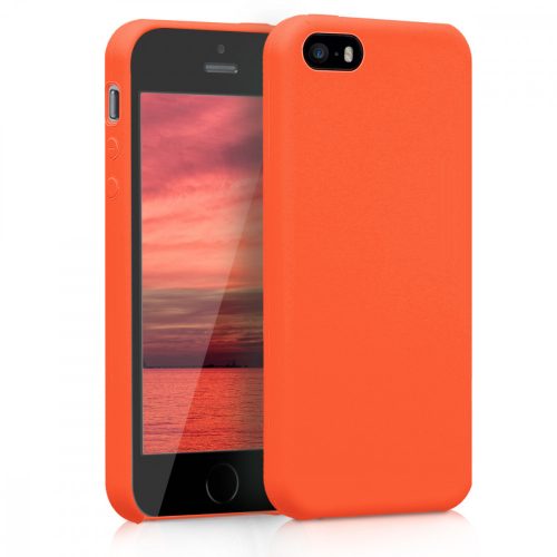 Pouzdro pro Apple iPhone 5 / iPhone 5s / iPhone SE, silikonové, oranžové, 42766.29