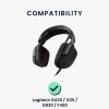 Sada 2 náušníků pro sluchátka Logitech G430/G930/F450, Kwmobile, modrá, ekologická kůže, 44523.04