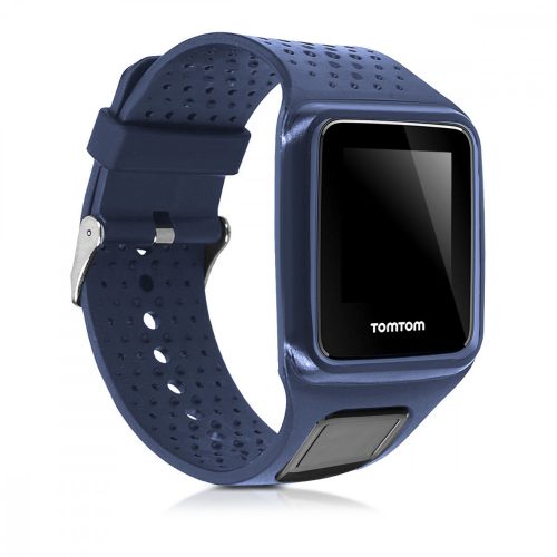 Popruh pro TomTom Runner 1 / Multi-Sport, silikonový, modrý, 43573.17