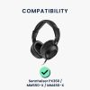 Sada 2 náušníků pro sluchátka Sennheiser PX360/MM550-X/MM450-X, Kwmobile, černá, eko kůže, 45048.01