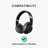 Sada 2 náušníků pro sluchátka Beats Studio 2/Studio 3 Wireless, Kwmobile, černá, ekokůže, 45042.01