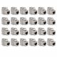 Sada 24 10 Gbit konektorů CAT6A pro ethernetové kabely RJ45, Kwmobile, stříbrná, kov, 45358.24