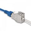 Sada 24 10 Gbit konektorů CAT6A pro ethernetové kabely RJ45, Kwmobile, stříbrná, kov, 45358.24