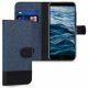 Pouzdro pro Huawei Y6 (2018), Textile, Blue, 44880.03