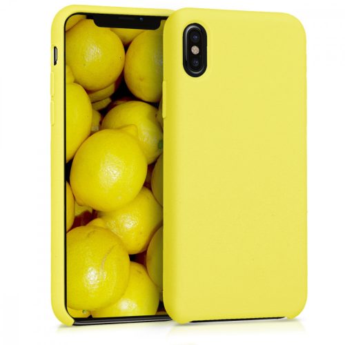 Pouzdro pro Apple iPhone X / iPhone XS, silikonové, žluté, 42495.75