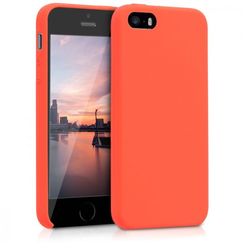 Pouzdro pro Apple iPhone 5 / iPhone 5s / iPhone SE, silikonové, oranžové, 42766.69