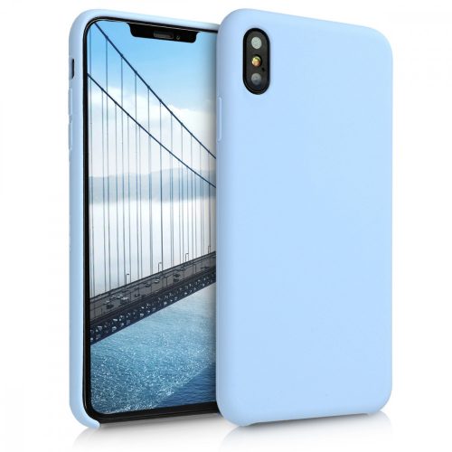 Pouzdro pro Apple iPhone XS Max, silikonové, modré, 45909.58