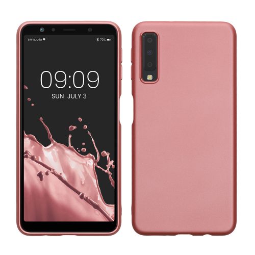 Pouzdro pro Samsung Galaxy A7 (2018), silikon, růžové zlato, 46421.31