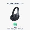 Sada 2 náušníků pro sluchátka Sony MDR-1000X/WH-1000XM2, Kwmobile, černá, eko kůže, 46415.01