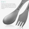 Navaris 3-v-1 Titanium Camping Spork, Vidlička, lžíce, nůž, 46937.01