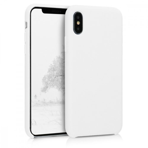 Pouzdro pro Apple iPhone X / iPhone XS, silikonové, bílé, 42495.02