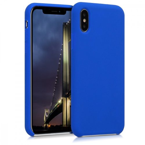 Pouzdro pro Apple iPhone X / iPhone XS, silikonové, modré, 42495.134