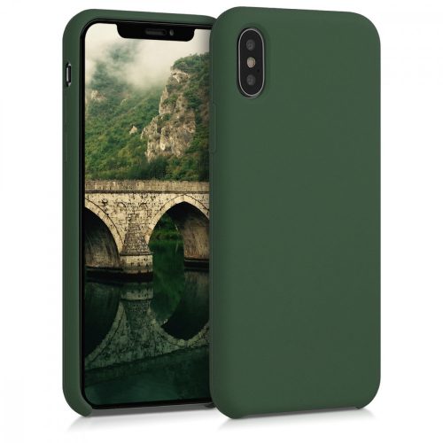 Pouzdro pro Apple iPhone X / iPhone XS, silikonové, zelené, 42495.80