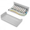 Patch Panel Cat6 s 12 porty RJ45 a montáží na stěnu, Kwmobile, šedá, kov, 47695.03