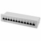 Patch Panel Cat6 s 12 porty RJ45 a montáží na stěnu, Kwmobile, šedá, kov, 47695.02