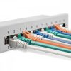 Patch Panel Cat6 s 12 porty RJ45 a montáží na stěnu, Kwmobile, šedá, kov, 47695.02