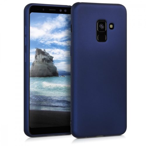 Pouzdro pro Samsung Galaxy A8 (2018), silikonové, modré, 45634.64