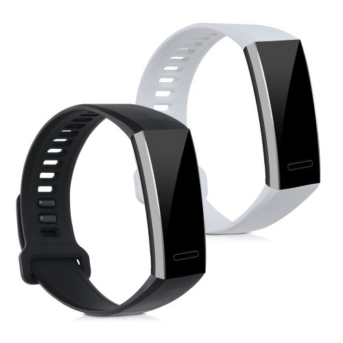 Sada 2 popruhů pro Huawei Band 2 / Band 2 Pro, kwmobile, silikon, černá / bílá, 43318.48