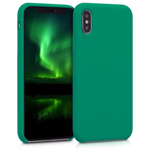 Pouzdro pro Apple iPhone X / iPhone XS, silikonové, zelené, 42495.142