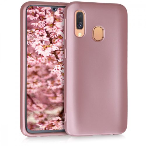 Pouzdro pro Samsung Galaxy A40, silikonové, růžové zlato, 48546.31