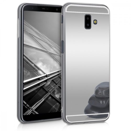 Pouzdro pro Samsung Galaxy J6 Plus, silikonové, stříbrné, 48754.42