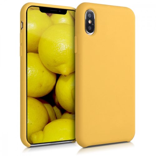 Pouzdro pro Apple iPhone X / iPhone XS, silikonové, žluté, 46313.143