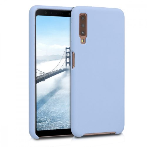 Pouzdro pro Samsung Galaxy A7 (2018), silikonové, modré, 47730.58