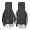 Klíčenka pro Mercedes Benz - 2 tlačítka - Keyless Go, plast, stříbrná, 49605.01