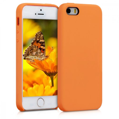 Pouzdro pro Apple iPhone 5 / iPhone 5s / iPhone SE, silikonové, oranžové, 42766.150