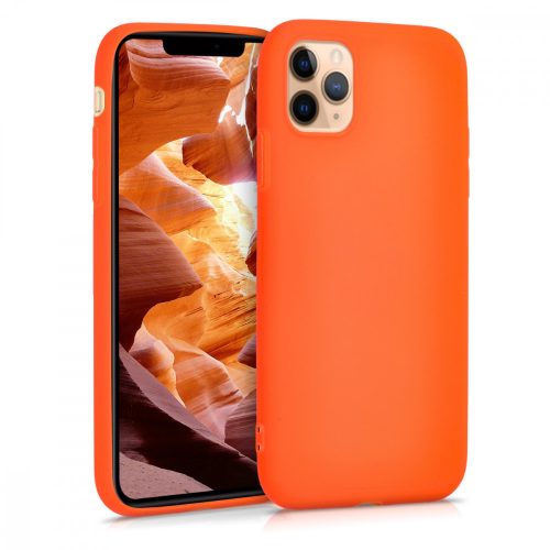 Pouzdro pro Apple iPhone 11 Pro, silikonové, oranžové, 49781.69