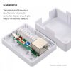 Sada 5 síťových zásuvek RJ45 pro ethernetový kabel CAT6A, Kwmobile, bílá, kov, 50059.01.01