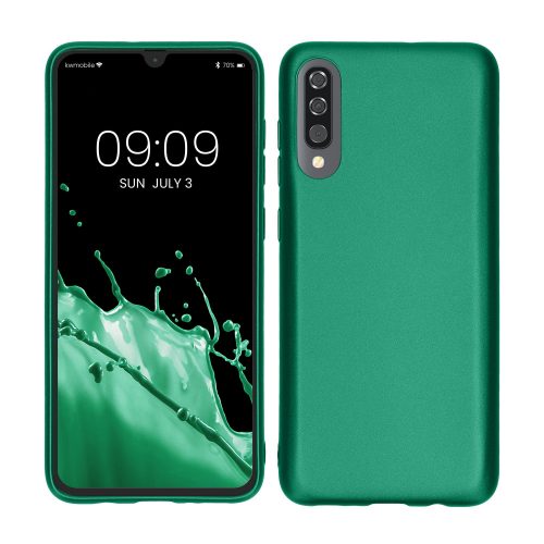 Pouzdro pro Samsung Galaxy A70, silikonové, zelené, 48430.170