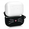 Pouzdro pro sluchátka Apple AirPods Pro, Kwmobile, Black/White, Silikon, 51055.01