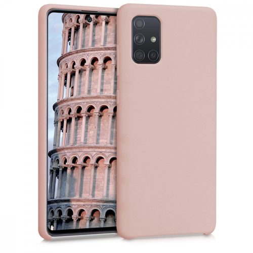 Pouzdro pro Samsung Galaxy A71, silikonové, růžové, 51209.52