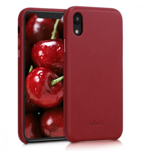 Kryt pro Apple iPhone XR, přírodní kůže, červený, 45955.09