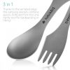 2 x Navaris 3-v-1 Titanium Camping Spork Set, Vidlička, lžíce, nůž, 51390.02