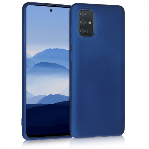 Pouzdro pro Samsung Galaxy A71, silikonové, modré, 51213.64