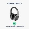 Sada 2 náušníků pro sluchátka Sony MDR-1000X/WH-1000XM2, Kwmobile, šedá, ekologická kůže, 46415.22