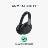 Sada 2 náušníků pro sluchátka Sony WH-1000XM3, Kwmobile, černá, eko kůže, 51584.01